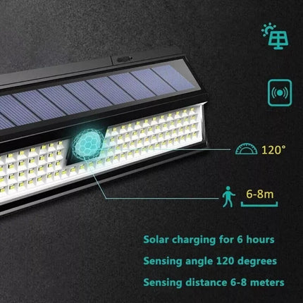 BDI Outdoor Caravan Spotlights Floodlights 800lm Solar Sensor Wall Light w/ PIR