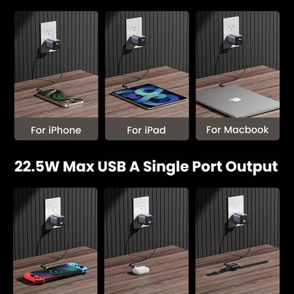 UGREEN 35W Nexode GaN 2-Ports USB-C & USB-A PD3.0 Fast Wall Charger iPhone 16