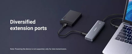 UGREEN 5-In-1 Ultra Slim 4-Port USB 3.0 Hub PD Charging with 5Gbps Data Transfer