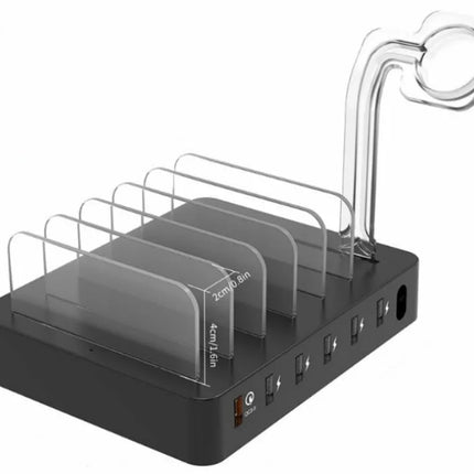 Choetech Q3008 6-Port USB Multi Device Charging Station Dock w/ 6 Charging Cable