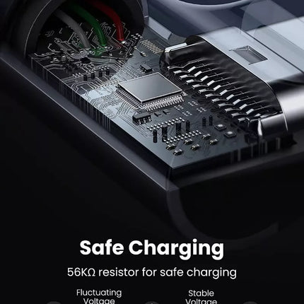 Ugreen Right Angle 90 Degree USB-A to USB-C 18W 3A Fast Charger Cable - 3M