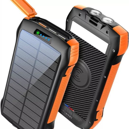 Choetech B657 20,000mAh Qi Wireless Solar Power Bank w/ LED Light Charge 5 Phone