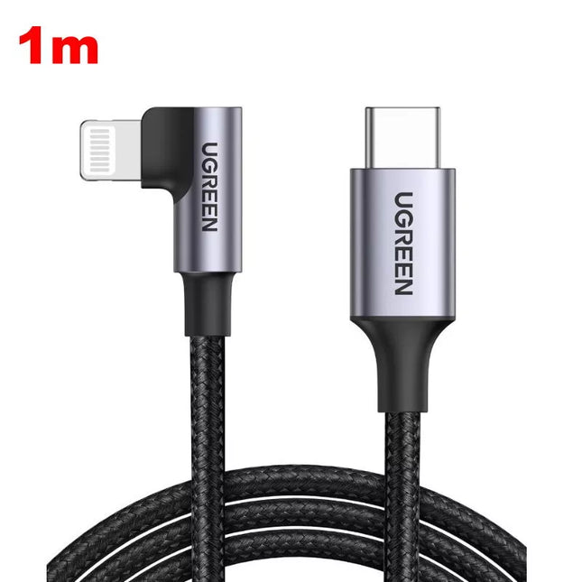UGREEN MFi USB C to iPhone Cable 90° for iPhone 14, 13, iPad, AirPods Pro