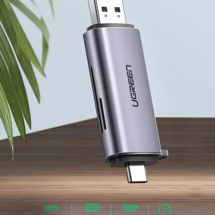 Ugreen 2-in-1 USB-C + USB 3.0 TF/SD Card Reader OTG Memory Card Adapter