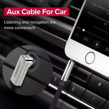 Ugreen 3.5mm AUX Cable Car Audio Stereo Headphone Jack Male Cord Right Angle