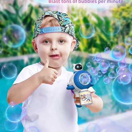 Mercita Space Bubble Guns Machine with LED & Rechargeable Battery for Kids