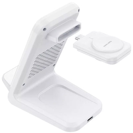 CHOETECH T608 15W 3-in-1 Wireless Charger Stand for Apple iWatch & Samsung Watch