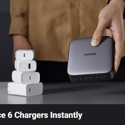 Ugreen Nexode 200W 6 Ports GaN PD Fast Charger for MacBook Pro, iPad, iPhone