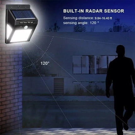 BDI 4-Pack 30 LED Solar PIR Motion Sensor Wall Light Outdoor Waterproof Garden