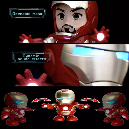 Iron Man Tony Stark Superhero Dancing Hero Action Figure Music and Light Toys