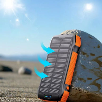 Choetech B657 20,000mAh Qi Wireless Solar Power Bank w/ LED Light Charge 5 Phone