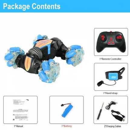 WSD Toys Gesture Sensing RC Stunt Car 2024 - Tumbling, 360° Spinning, Wall Flip