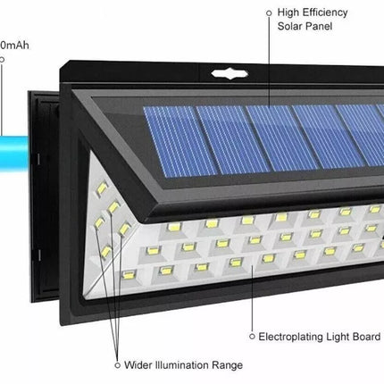 BDI Outdoor Caravan Spotlights Floodlights 800lm Solar Sensor Wall Light w/ PIR