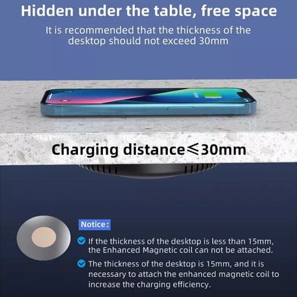 CHOETECH T590-F Invisible Under Table Desktop Wireless Charger Long Distance