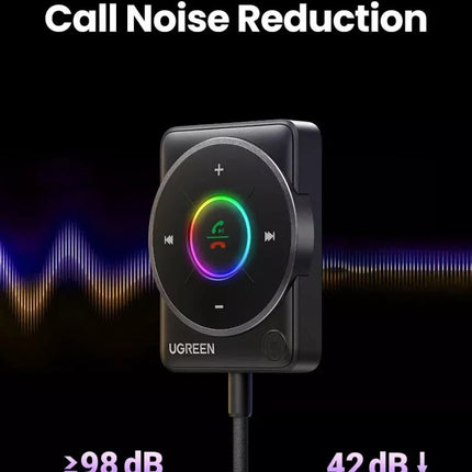 UGREEN Bluetooth 5.4 Receiver AUX Car Audio Adapter Noise Cancellation