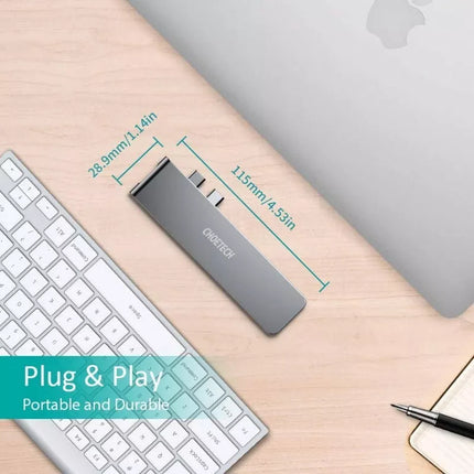 Choetech 7-in-1 USB-C Hub Adapter for MacBook Pro, Air w/ Thunderbolt 3 HDMI