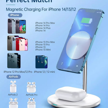 Choetech 2-in-1 MagSafe iPhone Magnetic Wireless Charger Stand iPhone 16