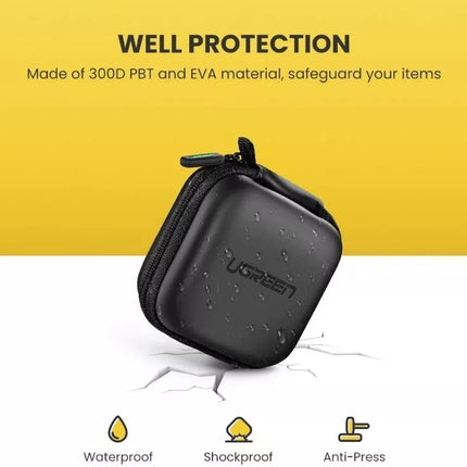 UGREEN Earbuds Earphone Carrying Case Holder Storage Bag with Carabiner