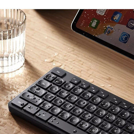 UGREEN 104-Key 2.4GHz Ergonomic Wireless Keyboard - Windows, Mac, Linux, Android
