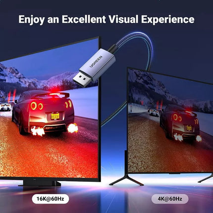 Ugreen 16K DisplayPort DP 2.1 VESA Certified Male to Male Cable Support HDR HDCP