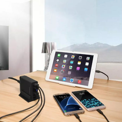 CHOETECH Q3-4U2Q Premium 5-Port USB-C PD Charger with Quick Charge 3.0 60W