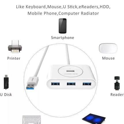 Ugreen 4-Port USB 3.0 Hub Compatible for MacBook Air, iMac Pro, Surface, Ultrabo