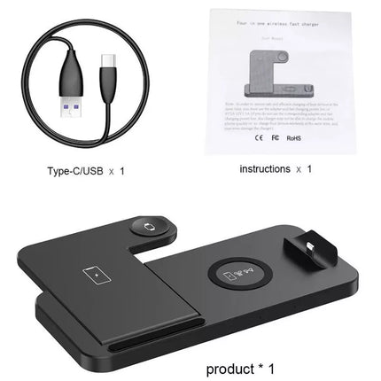 BDI 4-in-1 15W Wireless Fast Charging Station for Apple Watch iPhone AirPods