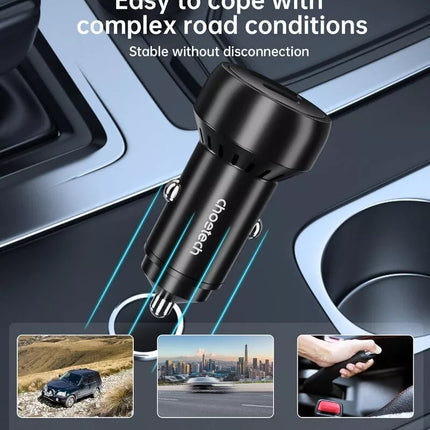 Choetech 130W Dual USB-C & USB Fast Car Charger iPhone 16 iPad MacBook Laptop