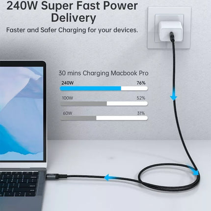 Choetech XCC-1040 USB-C to USB-C Cable USB4 40Gbps 5A 240W PD3.1 8K@60Hz 1.2M