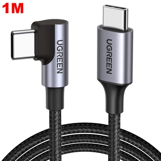 Ugreen USB-C to USB-C 90° Angled Type C 60W PD Fast Charge Charging Cable
