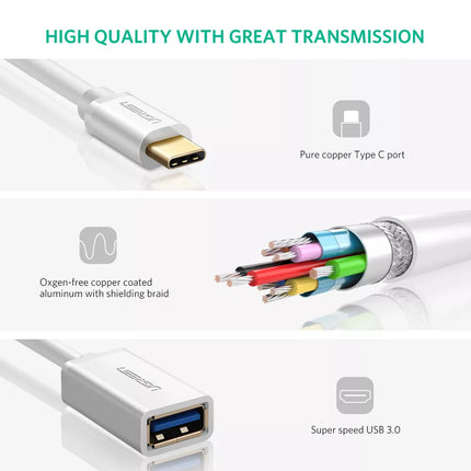 UGREEN USB Type-C OTG Adapter to USB 3.0 Female Converter Plug for Mac Phone