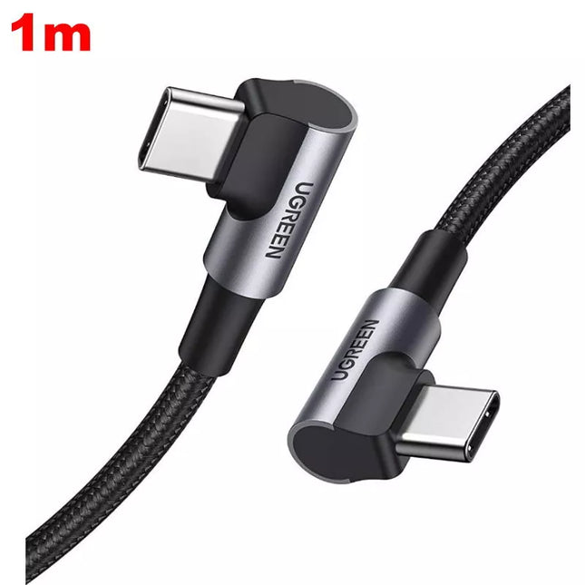 Ugreen 90° Angled Right Angle USB C to USB C Cable PD 60W 3A Fast Charging