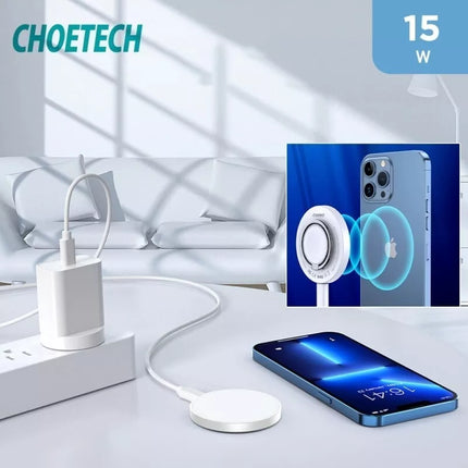 CHOETECH T603-F Ring Holder & Magnetic 15W Wireless Charger for iPhone/iWatch