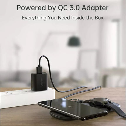 CHOETECH T570-S 2-in-1 Wireless Charger Pad - iPhone 14, 13, 12 or Samsung Watch