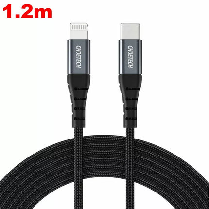 Choetech USB-C to Lightning Cable MFi Certified Braided for iPhone 16 15 Pro Max
