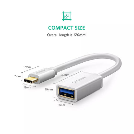 UGREEN USB Type-C OTG Adapter to USB 3.0 Female Converter Plug for Mac Phone