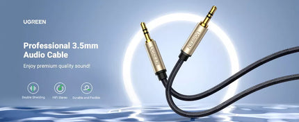 Ugreen AUX 3.5mm Male to Male Audio Cable Auxiliary Aux Stereo Professional HiFi