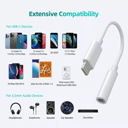 Choetech MFi Certified Lightning to 3.5mm AUX Headphone Audio Jack Adapter