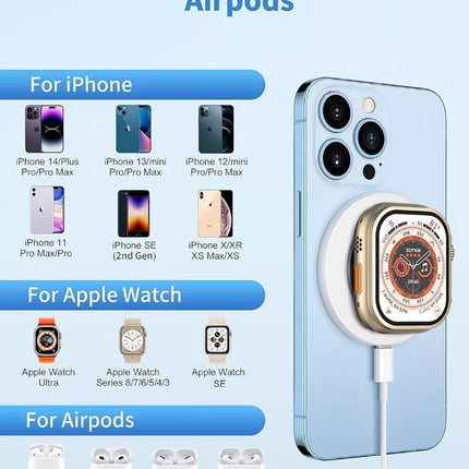 CHOETECH T603-F Ring Holder & Magnetic 15W Wireless Charger for iPhone/iWatch