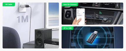 UGREEN Bluetooth 5.1 Transmitter Receiver 2-in-1 Wireless Bluetooth Adapter