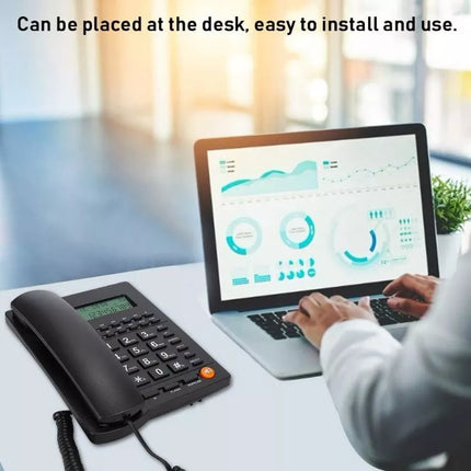 BDI Landline Corded Telephone Caller ID Desk Phone w/ Large Button Home/Office