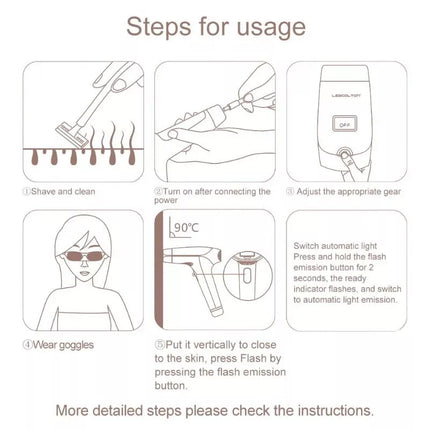 BDI Permanent IPL Hair Removal Device 400K Pulses Intense Pulsed Light Epilator