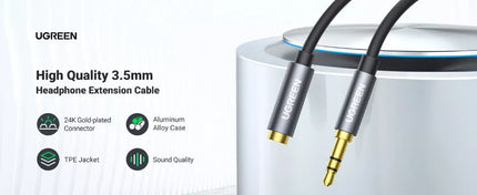 UGREEN 3.5mm Headphone Extension Cable 3.5mm TRS Male to Female Stereo Extension