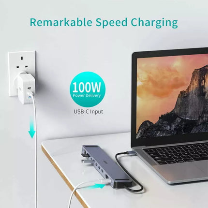 CHOETECH HUB-M20 USB-C 11-in-1 Multiport Docking Station HDMI VGA RJ45 3.5mm PD
