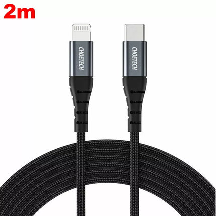 Choetech USB-C to Lightning Cable MFi Certified Braided for iPhone 16 15 Pro Max
