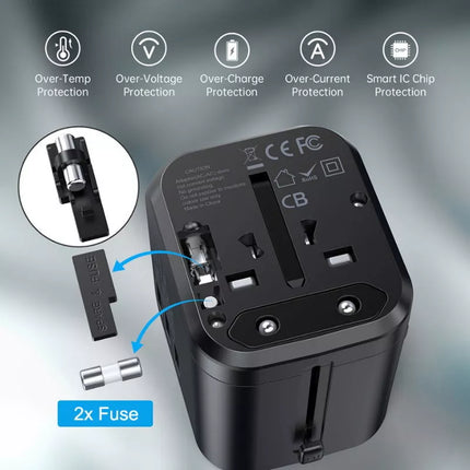 Choetech GaN Universal Travel Adapter Power Plug PD5008, PD5009, PD6028