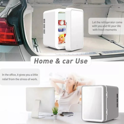 BDI B602 AC/DC Portable Beauty Cosmetics Cooler Skincare Fridge - Mirror & LED