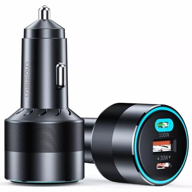 Choetech 130W Dual USB-C & USB Fast Car Charger iPhone 16 iPad MacBook Laptop