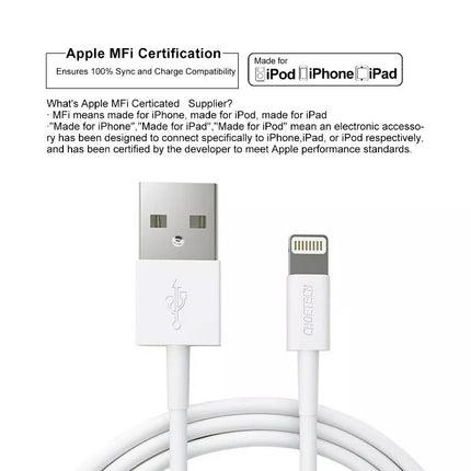 CHOETECH MFi iPhone Cable 2.4A Quick Charge USB Data Cable for iPhone iPad