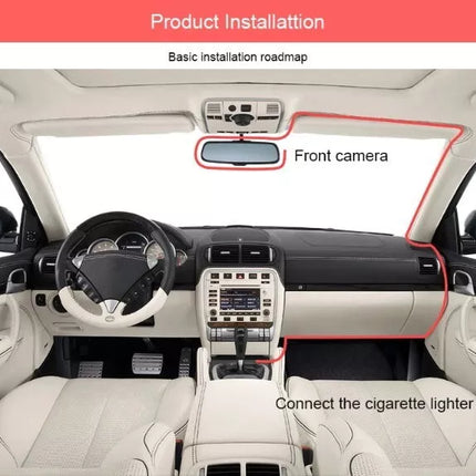 BDI 3 Channel Dash Cam DVR 1080P Front + Inside + Rear for Cars, Uber Driver
